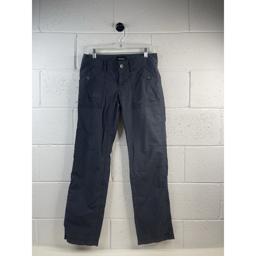 Marmot Pants Women's 6 Hiking Gray Roll Up Convertible Utility Travel Trousers